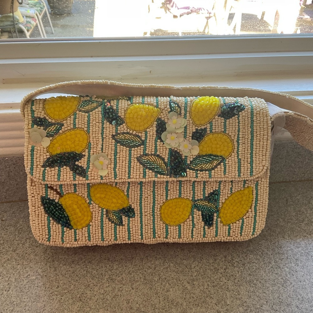 NWT TikTok Viral Lemon Beaded Shoulder Bag